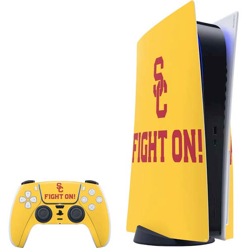 University of Southern California USC Fight On Gold PlayStation PS5 Skins